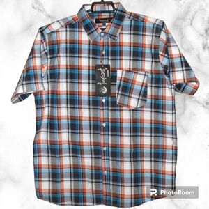 Fourcast Clothing Men's Plaid Short Sleeve Shirt
